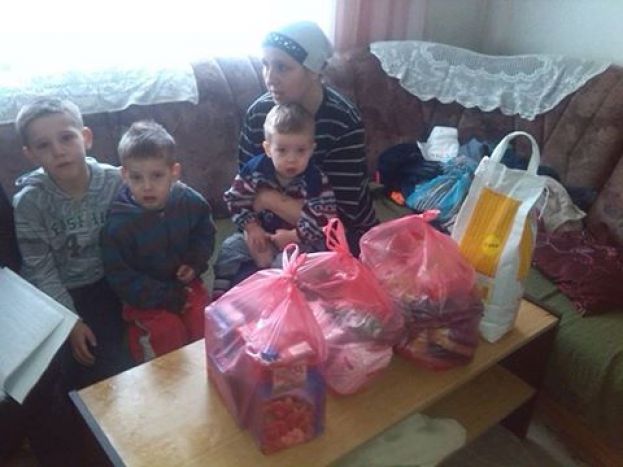 Visit to a family with  six  children