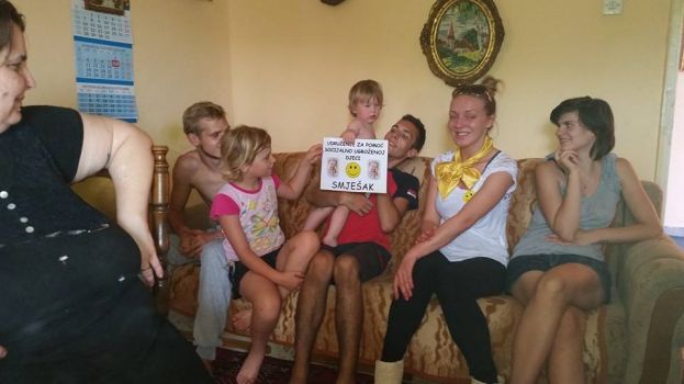 Visit to a family on Buna
